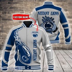 NCAA Penn State Nittany Lions Custom Name Fire Ball Baseball Jacket