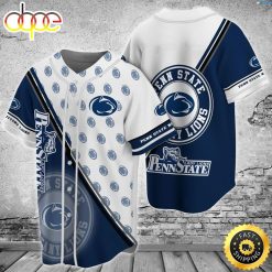 NCAA Penn State Nittany Lions Logo Pattern Baseball Jersey