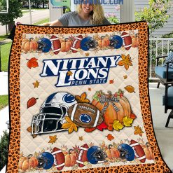NCAA Penn State Nittany Lions Welcome Fall Pumpkin Quilt Blanket
