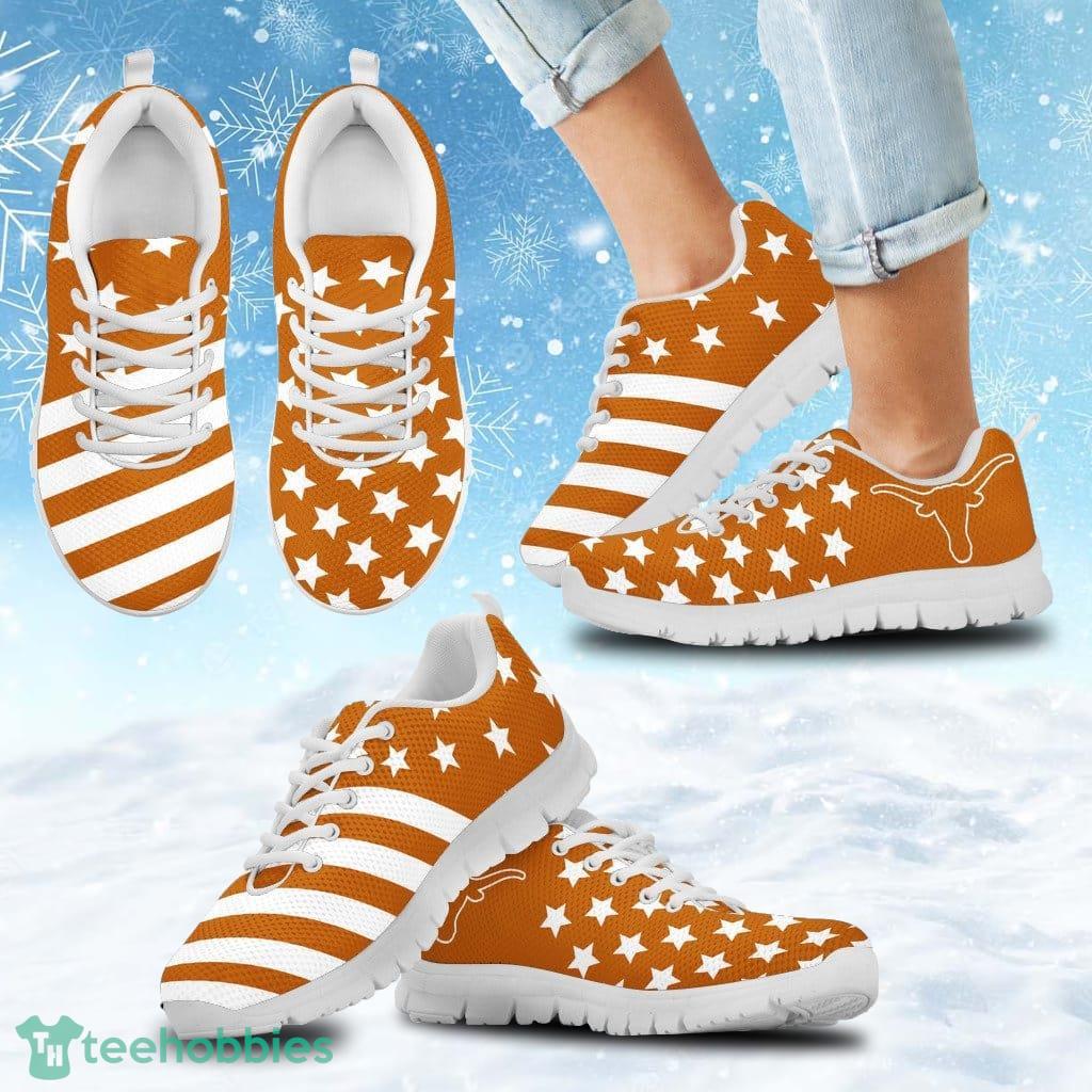 NCAA Texas Longhorns American Flag Full Stars Running Shoes