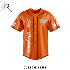 Alternative view of NCAA Texas Longhorns Custom Name Number Big 12 Conference Championship Baseball Jersey