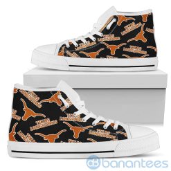 NCAA Texas Longhorns Logo Pattern High Top Shoes