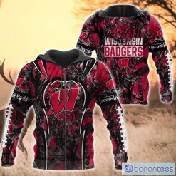 NCAA Wisconsin Badgers Camo Hunting Zip Up Hoodie
