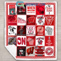 Alternative view of NCAA Wisconsin Badgers Collection Fleece Blanket