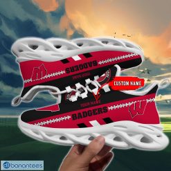 Alternative view of NCAA Wisconsin Badgers Custom Name New Style Max Soul Shoes