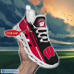 NCAA Wisconsin Badgers Custom Name New Style Max Soul Shoes