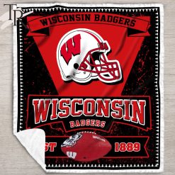 Alternative view of NCAA Wisconsin Badgers EST 1889 Black Fleece Blanket