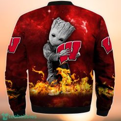 Alternative view of NCAA Wisconsin Badgers Groot Fire It’s In My DNA Bomber Jacket