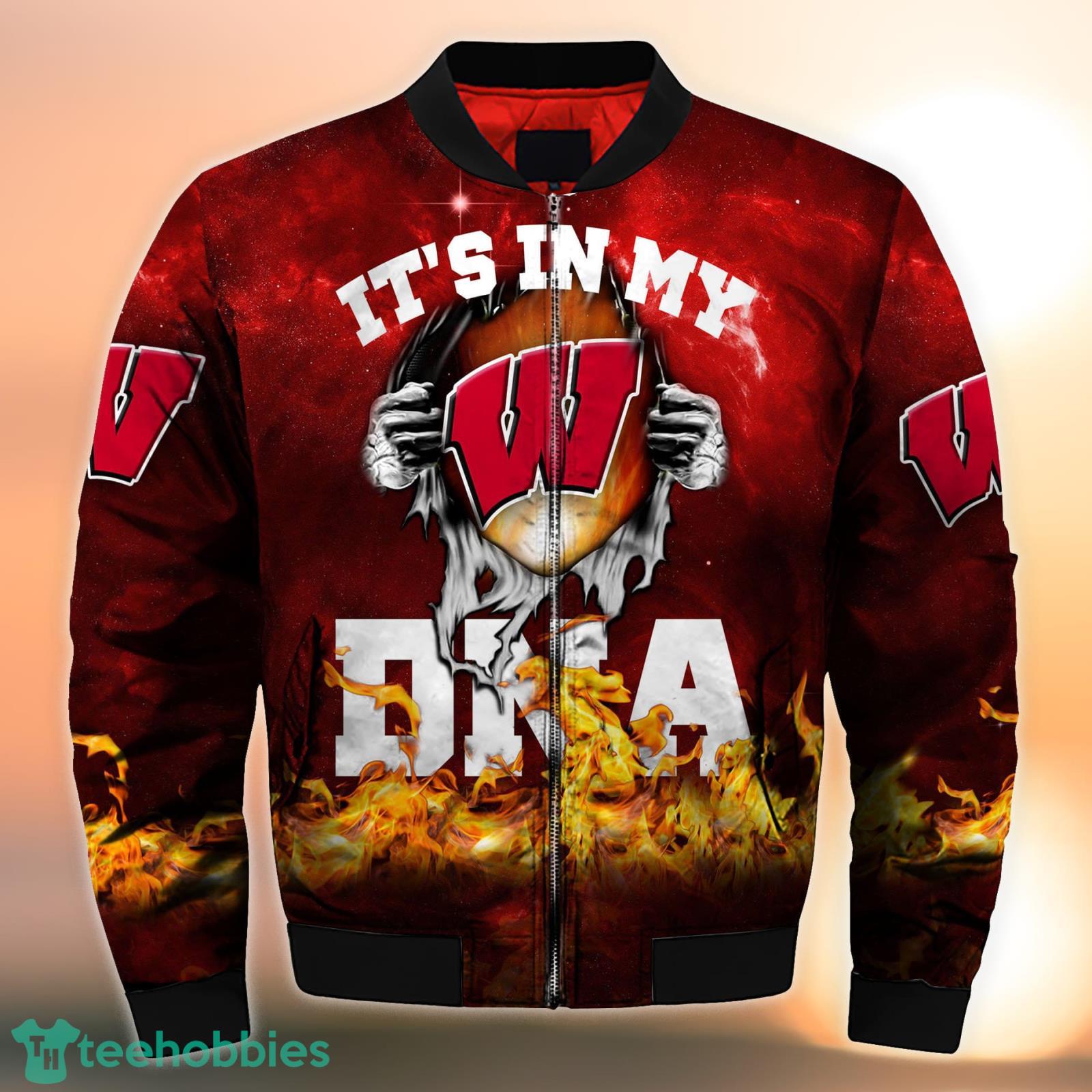 NCAA Wisconsin Badgers Groot Fire It’s In My DNA Bomber Jacket