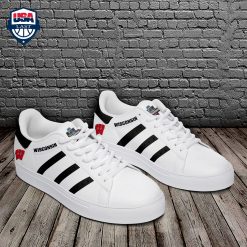 Alternative view of NCAA Wisconsin Badgers White Black Stripes Stan Smith Shoes