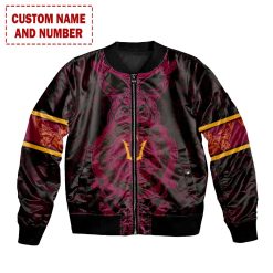 NCAA Arizona State Sun Devils Custom Name Number The Helm of Awe Bomber Jacket
