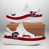 NCAA South Carolina Gamecocks White Yeezy Boost Sneakers