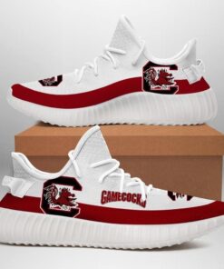 NCAA South Carolina Gamecocks White Yeezy Boost Sneakers