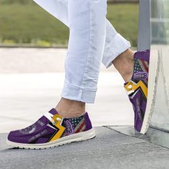 Alternative view of NCAA Albany Great Danes Custom Name Flag Design Hey Dude Shoes
