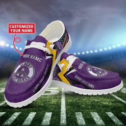 NCAA Albany Great Danes Custom Name Flag Design Hey Dude Shoes