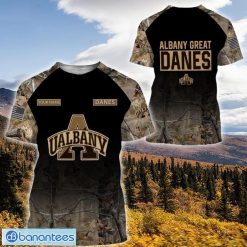 NCAA Albany Great Danes Custom Name Hunting Camo Style T-Shirt