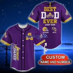 NCAA Albany Great Danes Custom Name Number Best Dad Ever Baseball Jersey