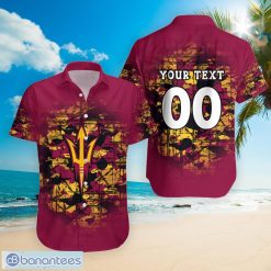 NCAA Arizona State Sun Devils Custom Name Number Camouflage Vintage Hawaiian Shirt