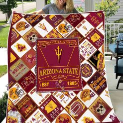 Alternative view of NCAA Arizona State Sun Devils EST 1885 Fleece Blanket