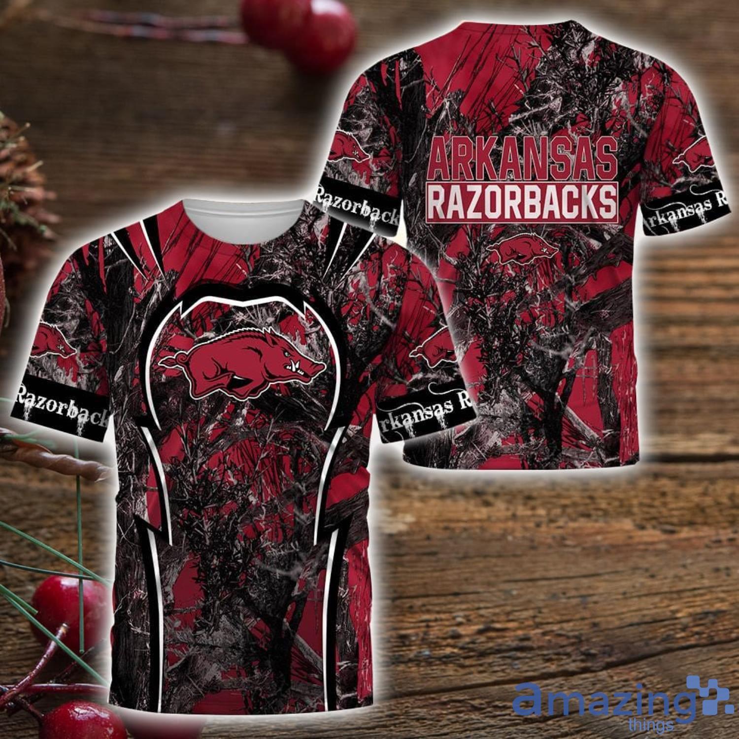 NCAA Arkansas Razorbacks Camo Hunting T-Shirt