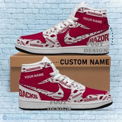 Alternative view of NCAA Arkansas Razorbacks Custom Name New Season Design Air Jordan 1 High Sneakers
