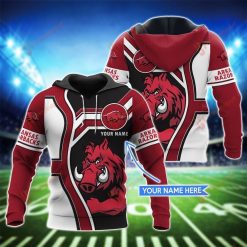 NCAA Arkansas Razorbacks Custom Name Special Style Pullover Hoodie