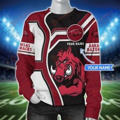NCAA Arkansas Razorbacks Custom Name Special Style Sweatshirt