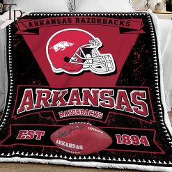 NCAA Arkansas Razorbacks EST 1894-Black Fleece Blanket
