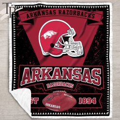 Alternative view of NCAA Arkansas Razorbacks EST 1894-Black Fleece Blanket