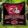 NCAA Arkansas Razorbacks EST 1894-Black Quilt Blanket