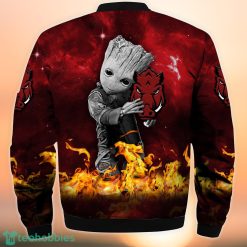 Alternative view of NCAA Arkansas Razorbacks Groot Fire It’s In My DNA Bomber Jacket