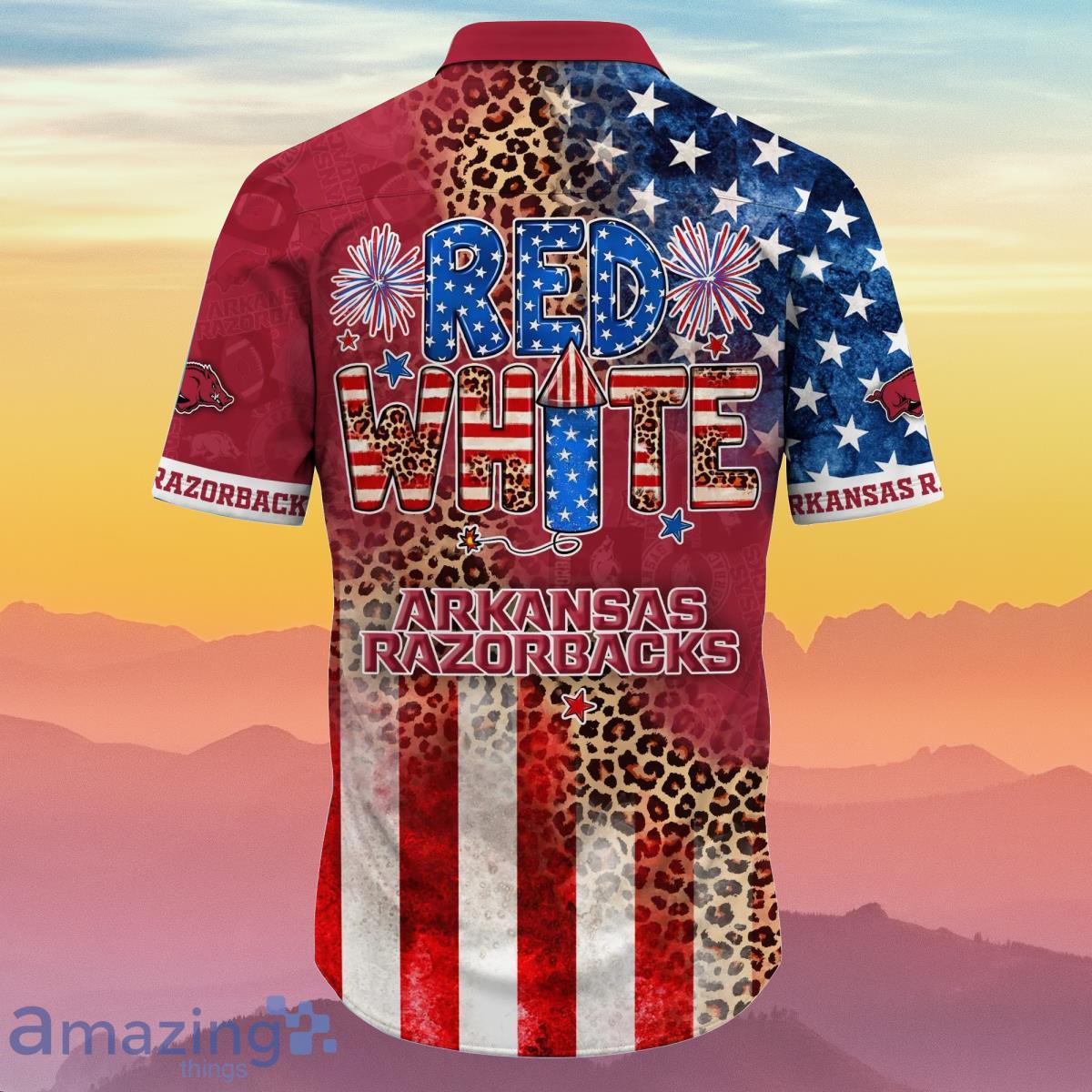 NCAA Arkansas Razorbacks Independence Day Hawaiian Shirt - Image 3