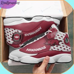 NCAA Arkansas Razorbacks Logo Pattern Air Jordan 13 Shoes