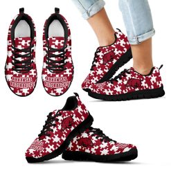 Alternative view of NCAA Arkansas Razorbacks Puzzle Logo Running Shoes