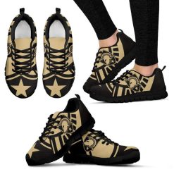 NCAA Army Black Knights Black Cream Running Shoes