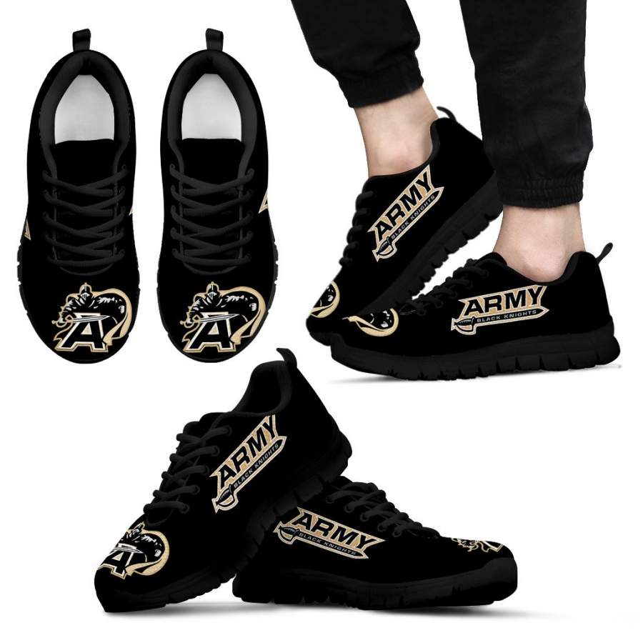 NCAA Army Black Knights Black Running Shoes