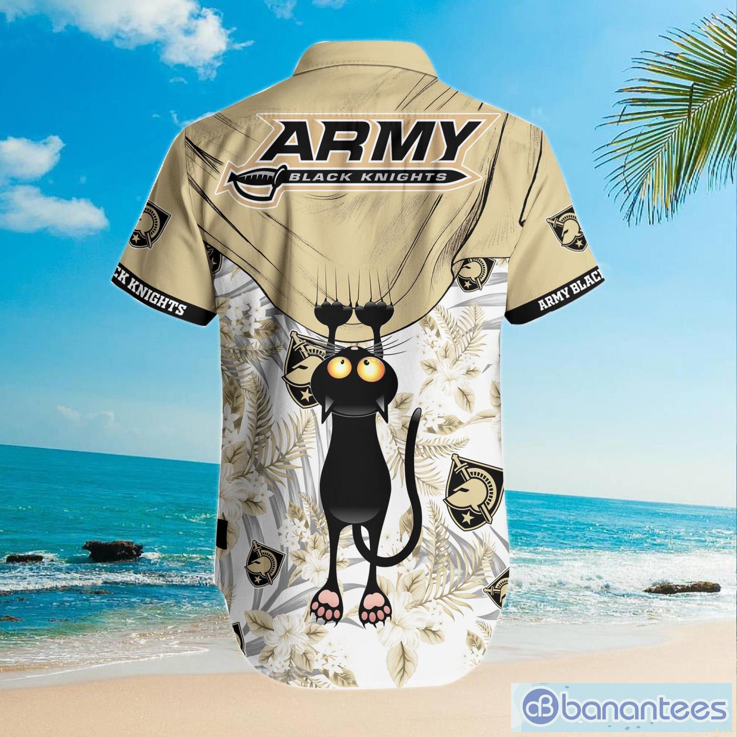 NCAA Army Black Knights Cute Black Cat Hawaiian Shirt - Image 3