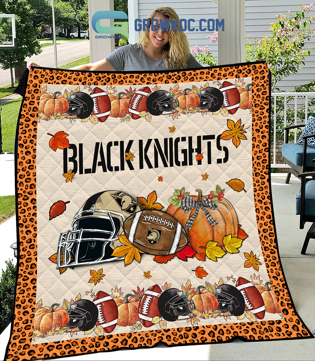 NCAA Army Black Knights Welcome Fall Pumpkin Quilt Blanket