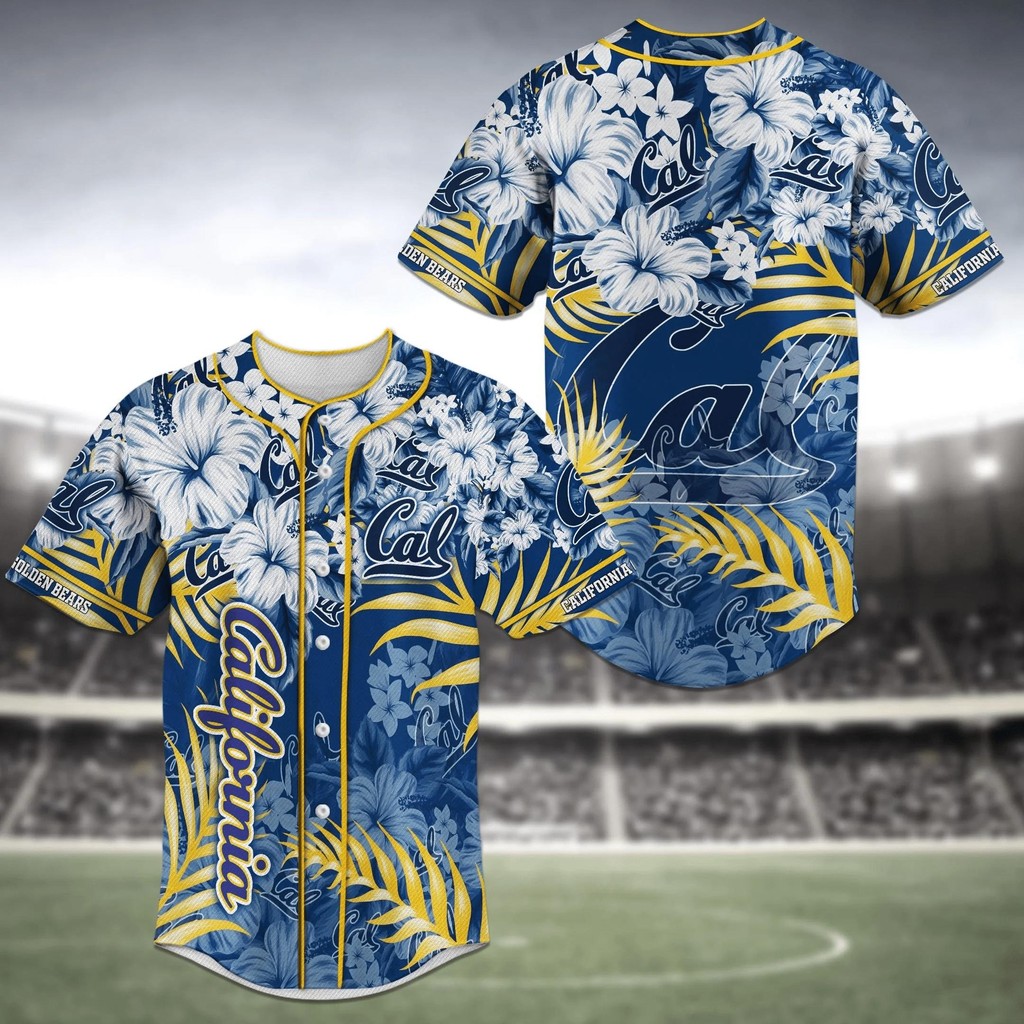NCAA California Golden Bears Flower Baseball Jersey