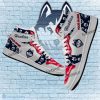 NCAA Connecticut Huskies Custom Name Logo Air Jordan 1 High Sneakers