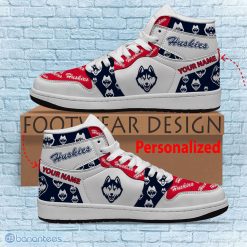Alternative view of NCAA Connecticut Huskies Custom Name Logo Air Jordan 1 High Sneakers