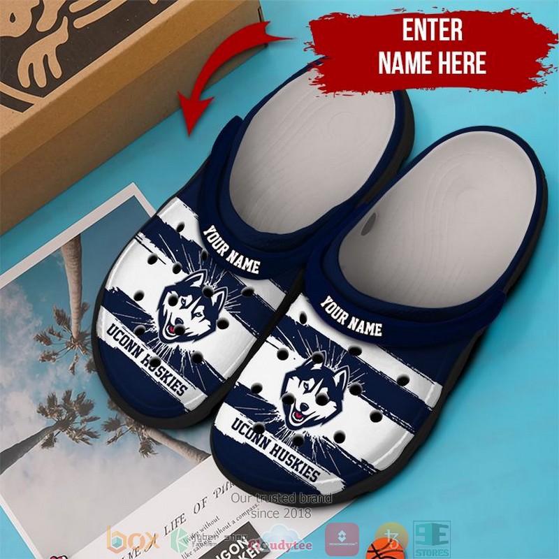 NCAA Connecticut Huskies Custom Name Logo Crocs