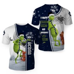 NCAA Connecticut Huskies Grinch Christmas T-Shirt