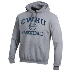 Alternative view of NCAA CWRU Spartans Gray Champion Logo Basketball Pullover Hoodie