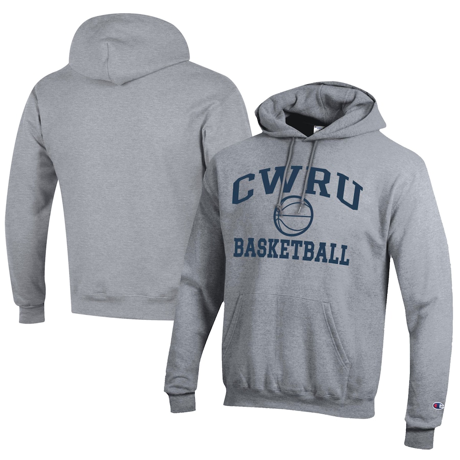 NCAA CWRU Spartans Gray Champion Logo Basketball Pullover Hoodie