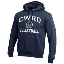 Alternative view of NCAA CWRU Spartans Navy Champion Logo Volleyball Pullover Hoodie