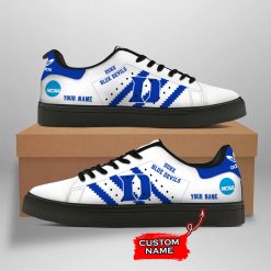 NCAA Duke Blue Devils Custom Name White Green Stan Smith Shoes - Image 4