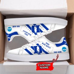 Alternative view of NCAA Duke Blue Devils Custom Name White Green Stan Smith Shoes