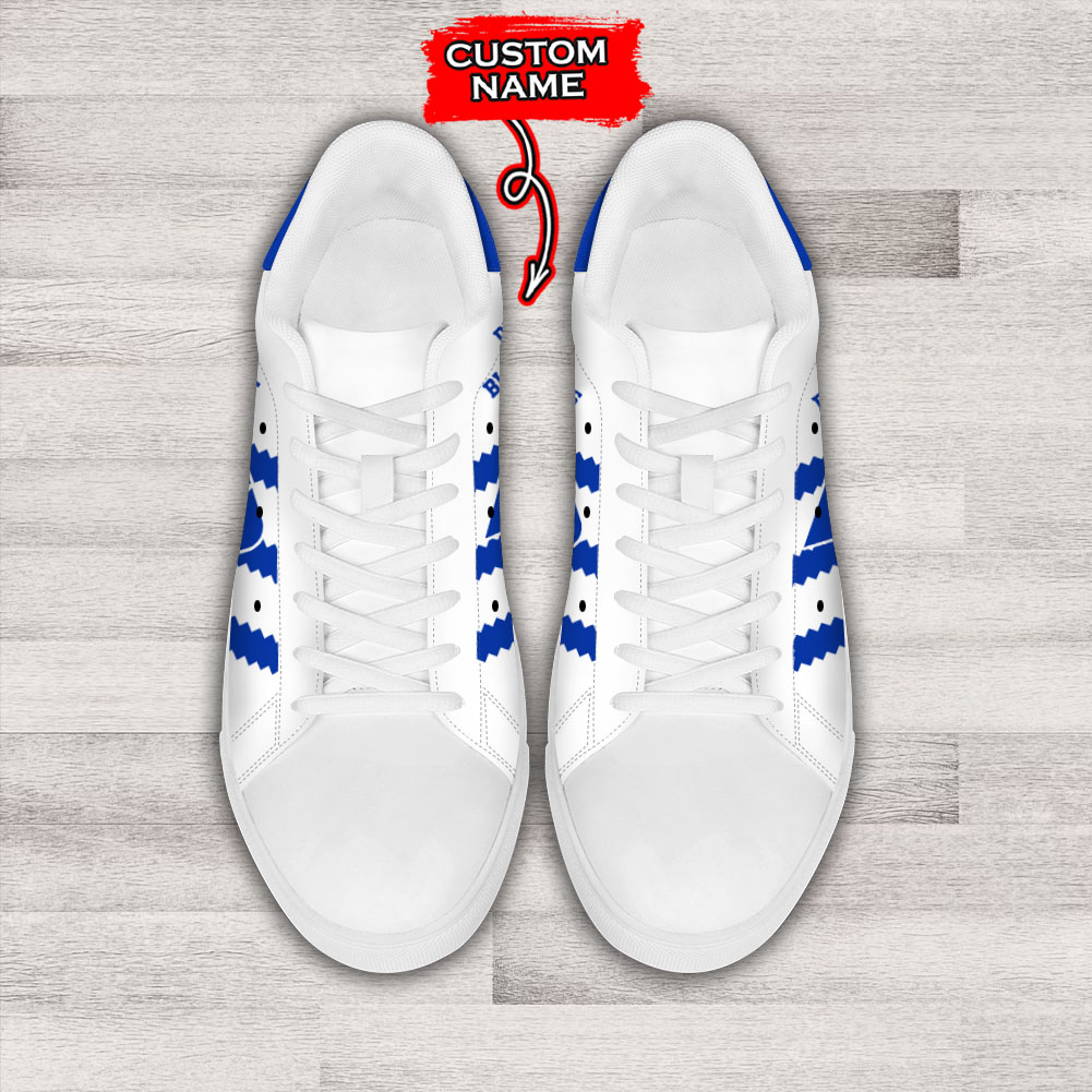 NCAA Duke Blue Devils Custom Name White Green Stan Smith Shoes - Image 3