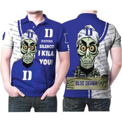 NCAA Duke Blue Devils Puppet Haters Silence Polo Shirt